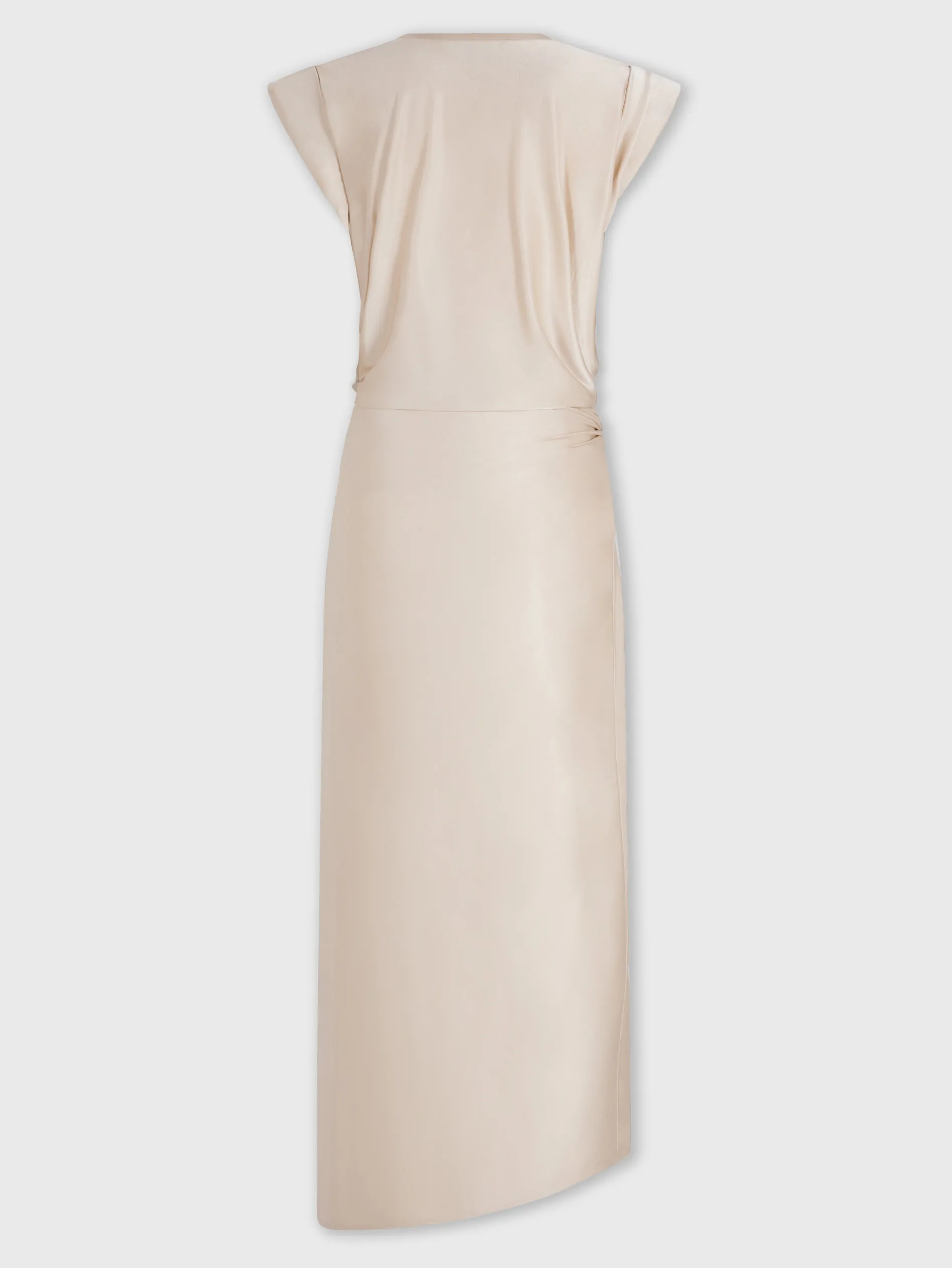 Cheap Robe nude drapée à piercing Robes