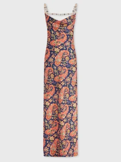 Cheap Robe nuisette à motif paisley à détail de chaîne "eight" Robes