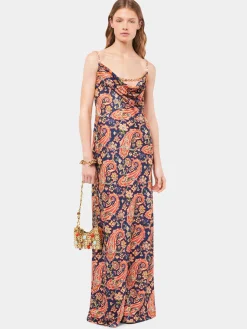 Cheap Robe nuisette à motif paisley à détail de chaîne "eight" Robes