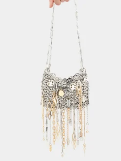 Online Sac 1969 nano argent assemblé à pampilles métalliques Personnalisez Votre Sac | Charms