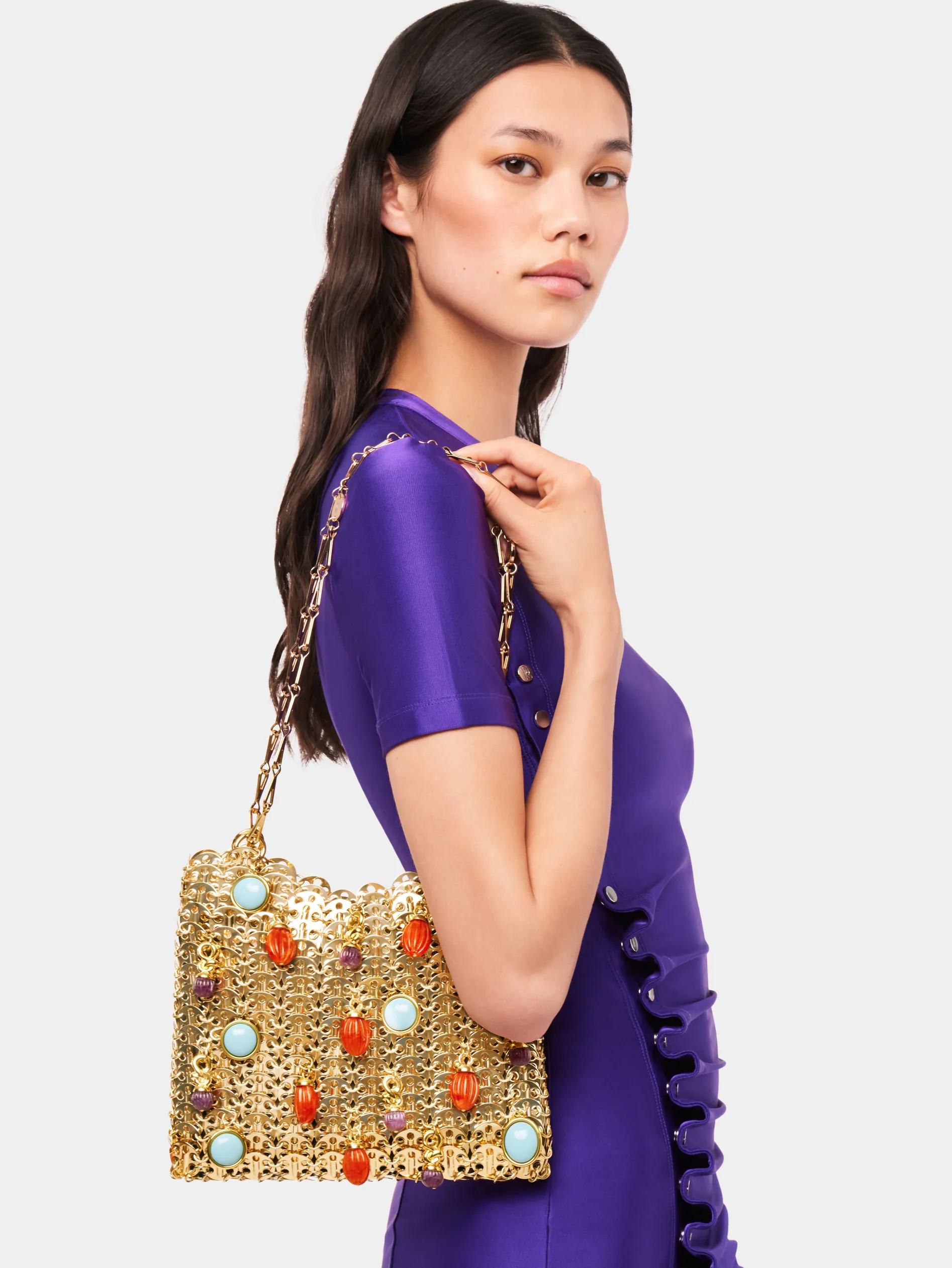 Sale Sac 1969 or orné de breloques colorées Sacs Porté Épaule | Le Sac 1969