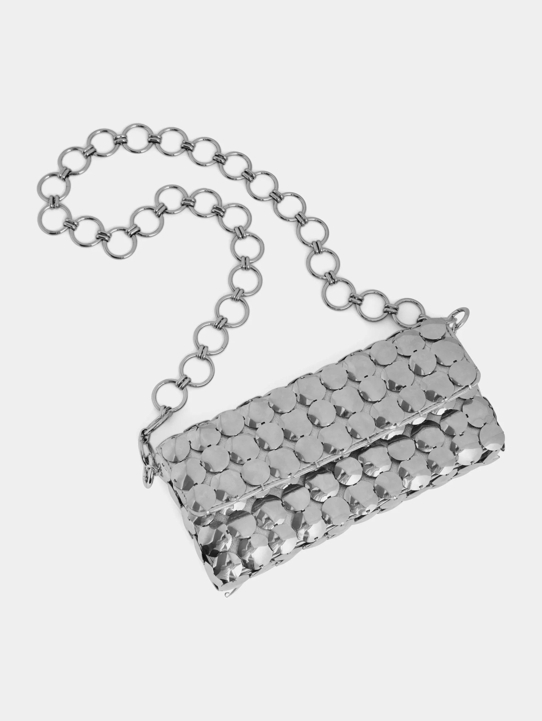 Online Sac argent métallisé en aluminium Sacs De Soirée | Sacs Porté Épaule