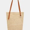 Store Sac cabas en raphia beige Sacs Porté Épaule