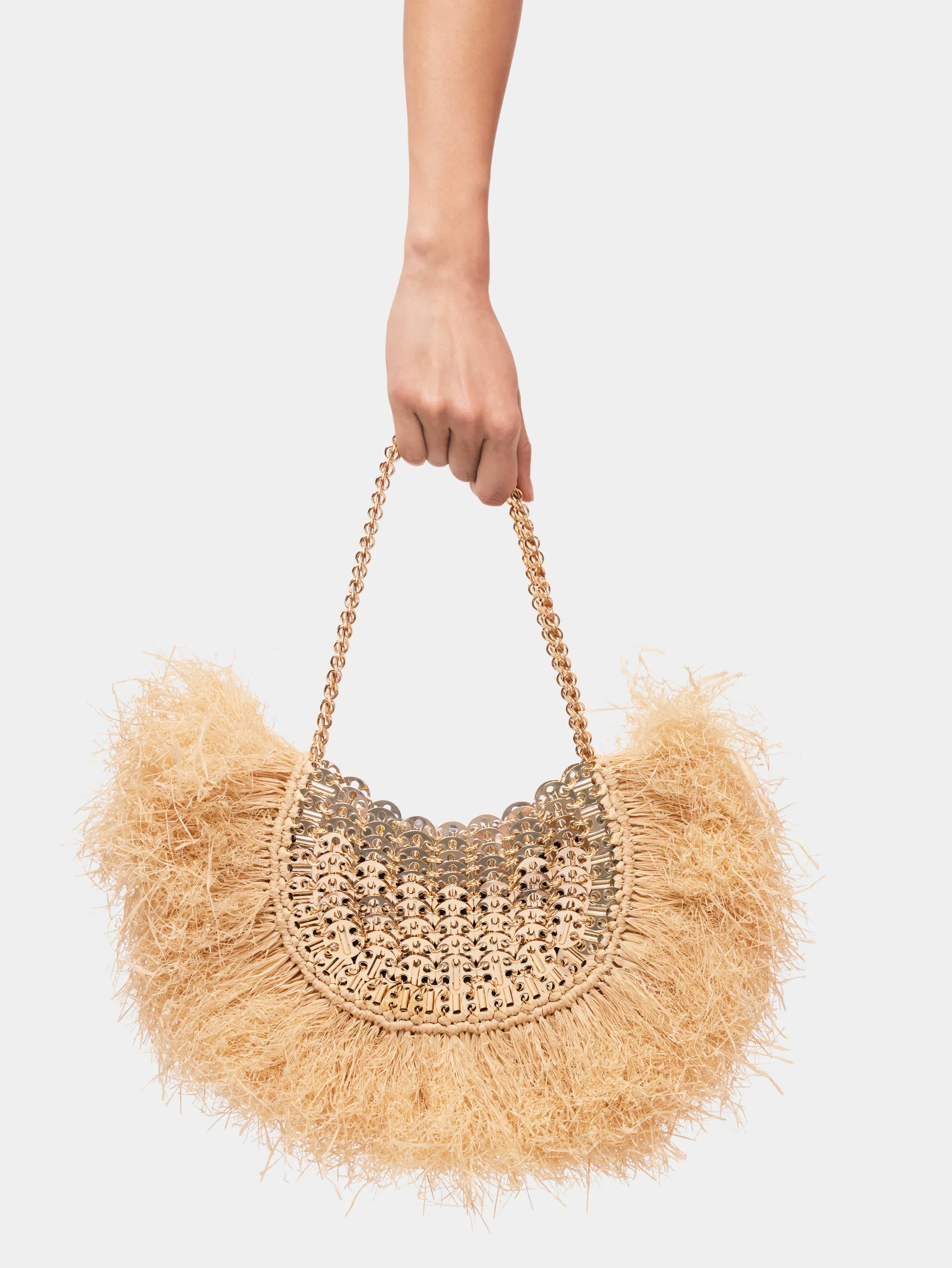 Best Sale Sac moon 1969 à franges en raphia naturel Sacs Porté Épaule | Le Sac 1969