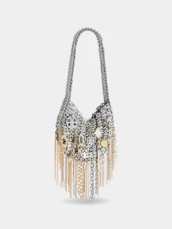 Outlet SAC MOON 1969 ARGENTÉ ASSEMBLÉ À PAMPILLES MÉTALLIQUES Sélection De Soirée | Personnalisez Votre Sac