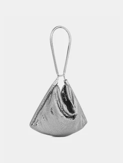 Clearance Sac pochette cotte de maille argentée Sacs De Soirée | Sacs Porté Épaule