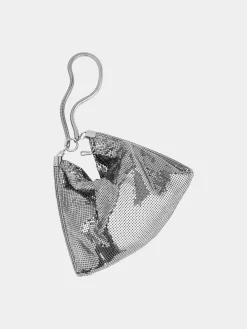 Clearance Sac pochette cotte de maille argentée Sacs De Soirée | Sacs Porté Épaule