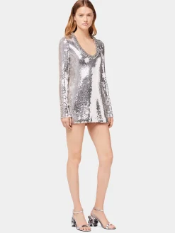 Outlet Sandales à talons pastilles sparkle argent Sélection De Soirée | Chaussures