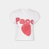 Store TEE-SHIRT CROP EN JERSEY POINTELLE Petits Cadeaux