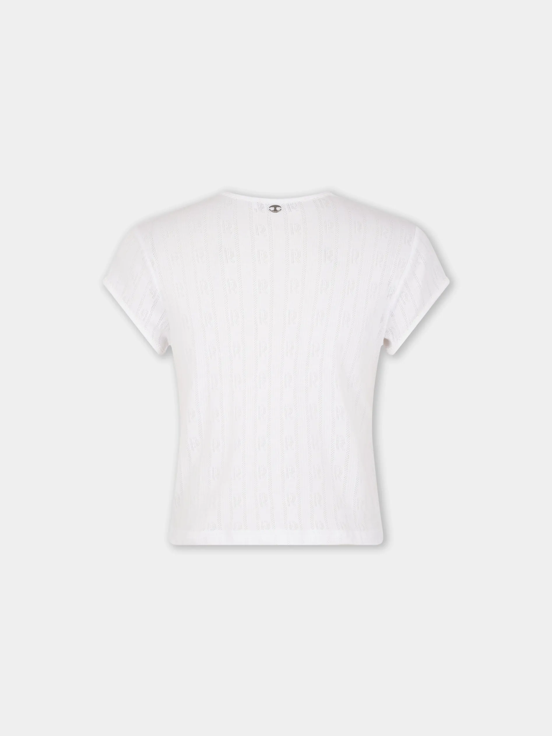 Store TEE-SHIRT CROP EN JERSEY POINTELLE Petits Cadeaux