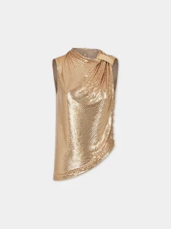 Online TOP ASYMETRIQUE DRAPé EN MESH Hauts