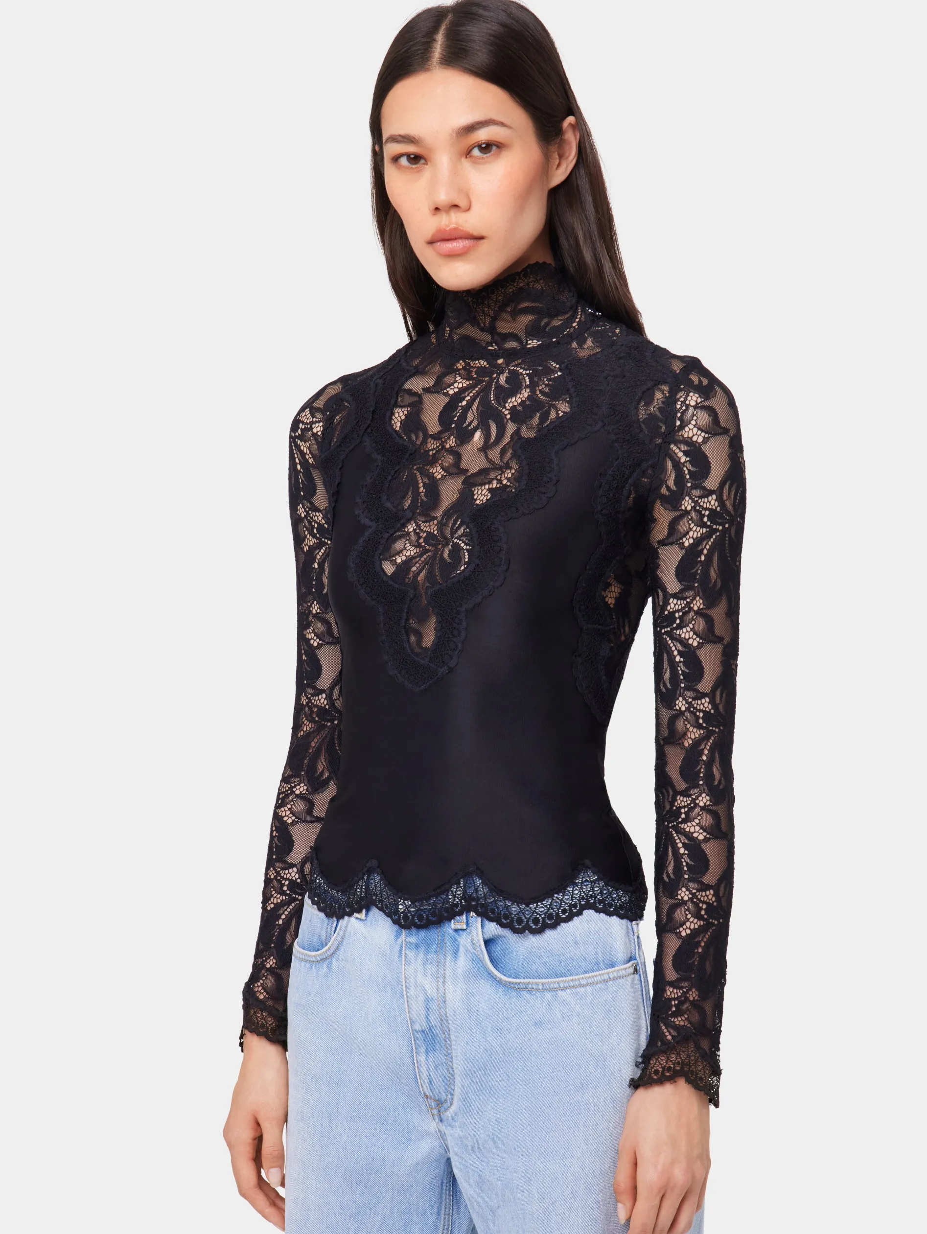 Discount TOP MANCHES LONGUES EN DENTELLE Sélection De Soirée