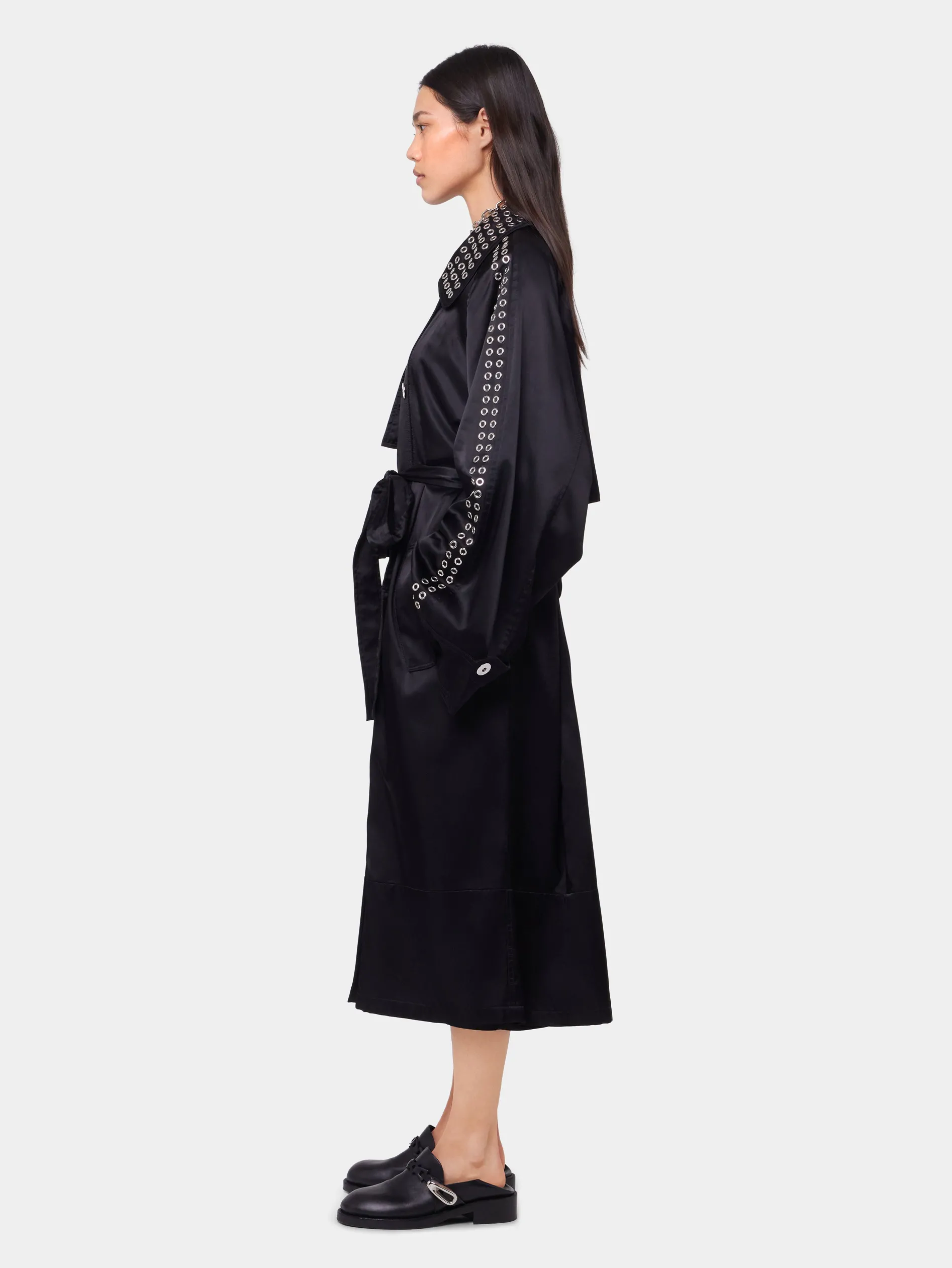 Best Sale TRENCH LONG EN SATIN Vestes | Hauts