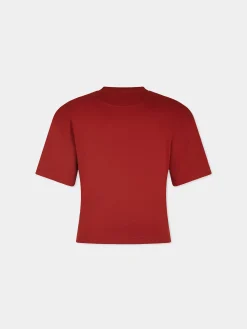 Store T-shirt terracotta à piercing Hauts