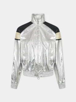 Discount Veste argentée à col roulé Vestes