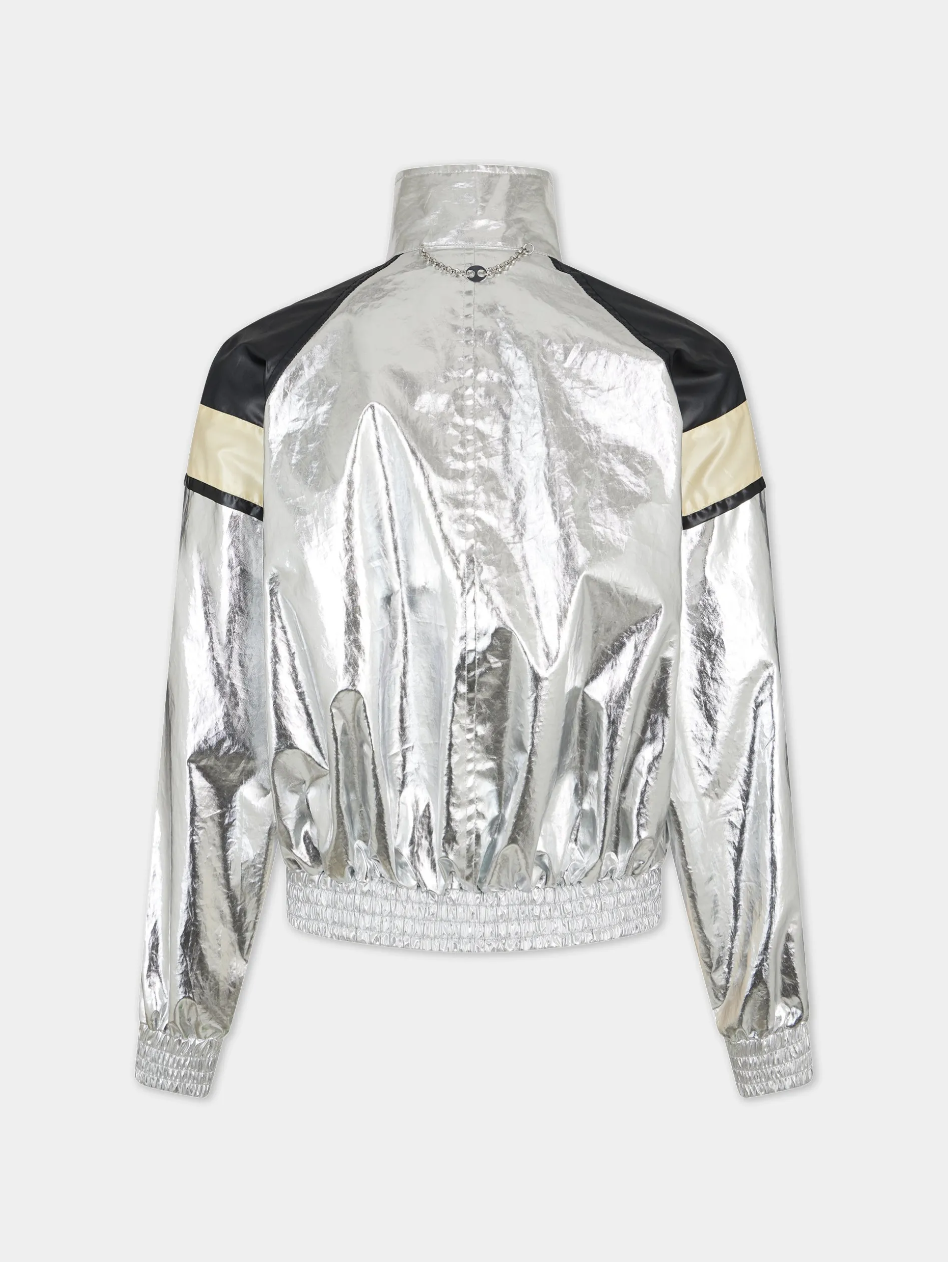 Discount Veste argentée à col roulé Vestes