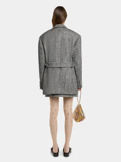 Best Sale VESTE LONGUE EN LAINAGE CHEVRONS Vestes | Maille