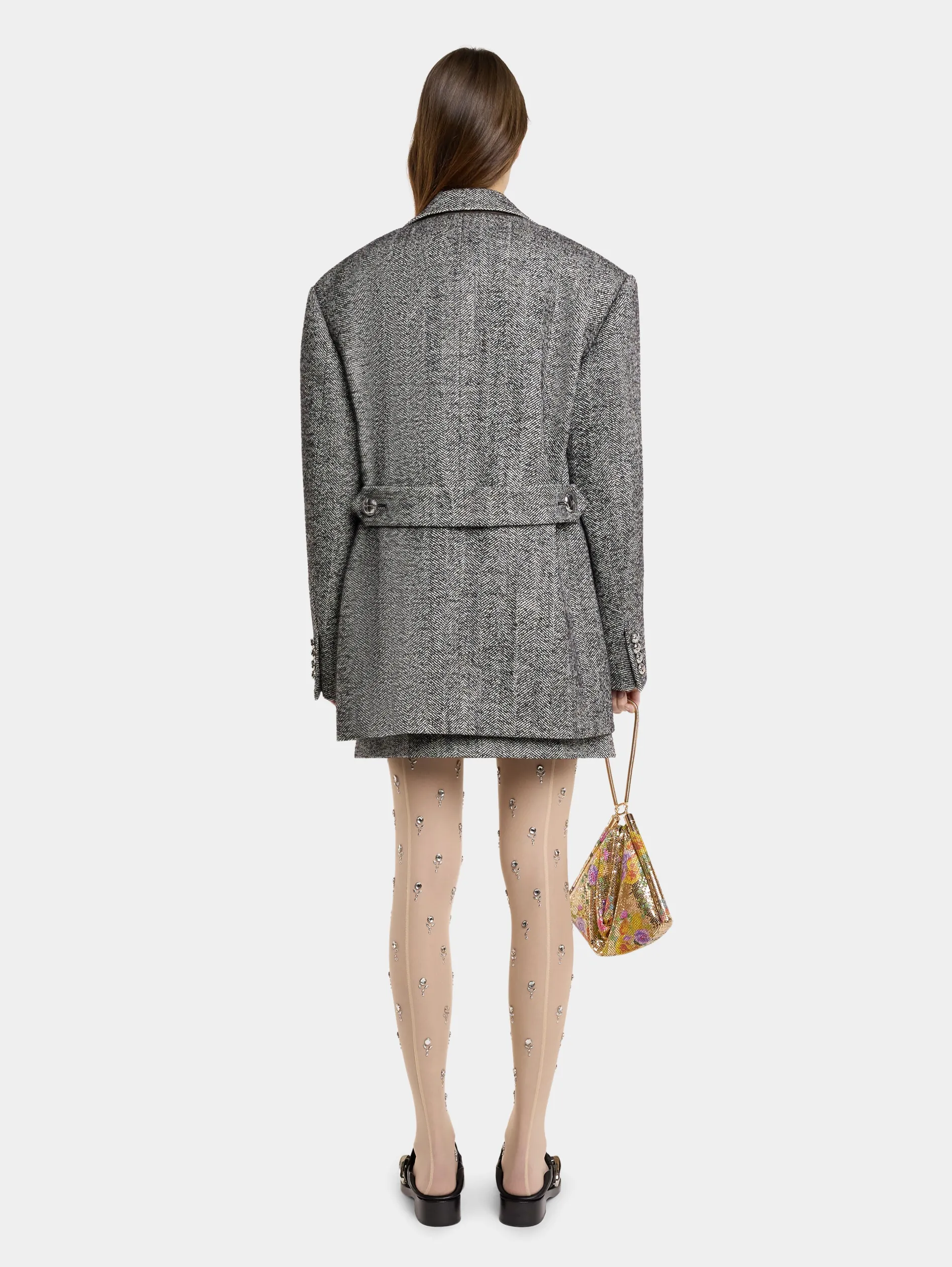 Best Sale VESTE LONGUE EN LAINAGE CHEVRONS Vestes | Maille